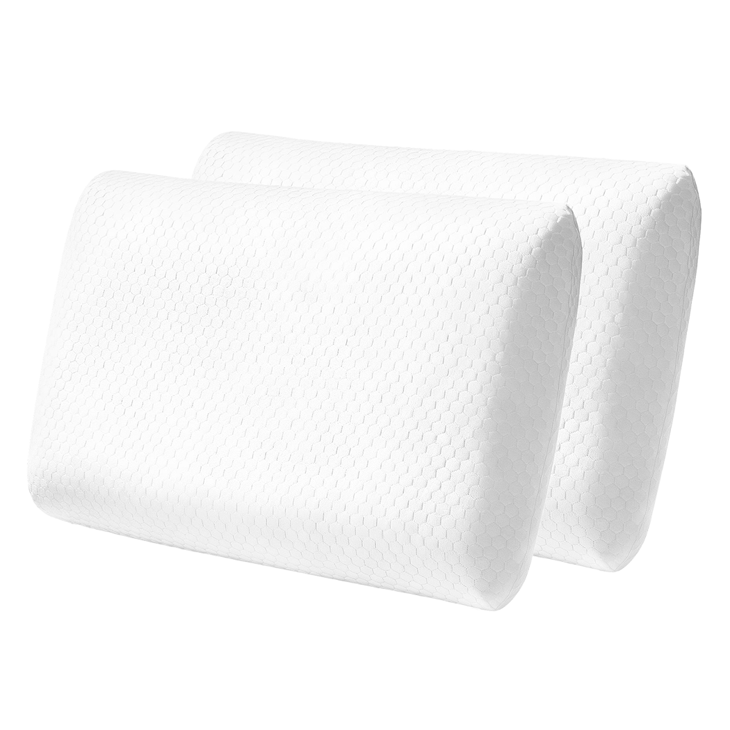 Dreamz Memory Foam Orthopaedic Pillow Neck Pain Side Stomach Back Sleeper 2 Pack - Image 9