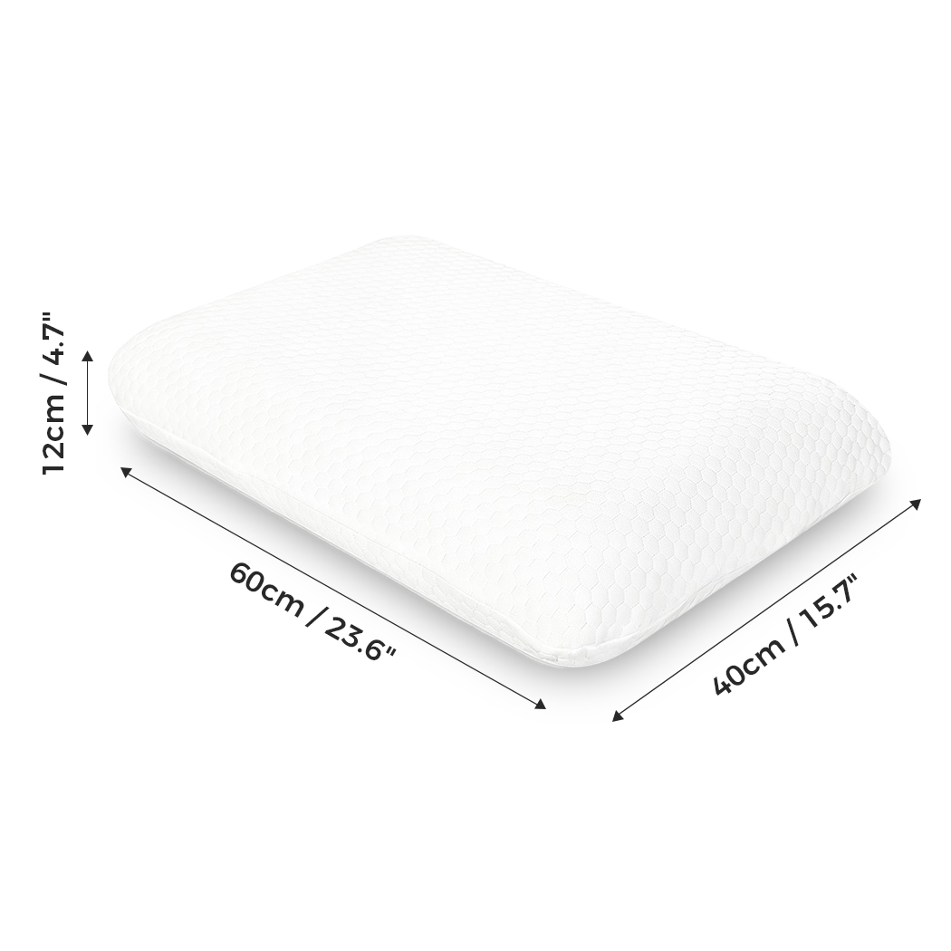 Dreamz Memory Foam Orthopaedic Pillow Neck Pain Side Stomach Back Sleeper 2 Pack - Image 3
